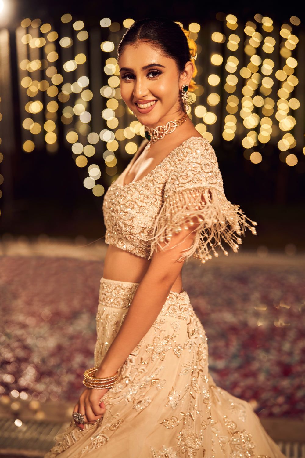 DIVINE IVORY LEHENGA SET (8155936850166)