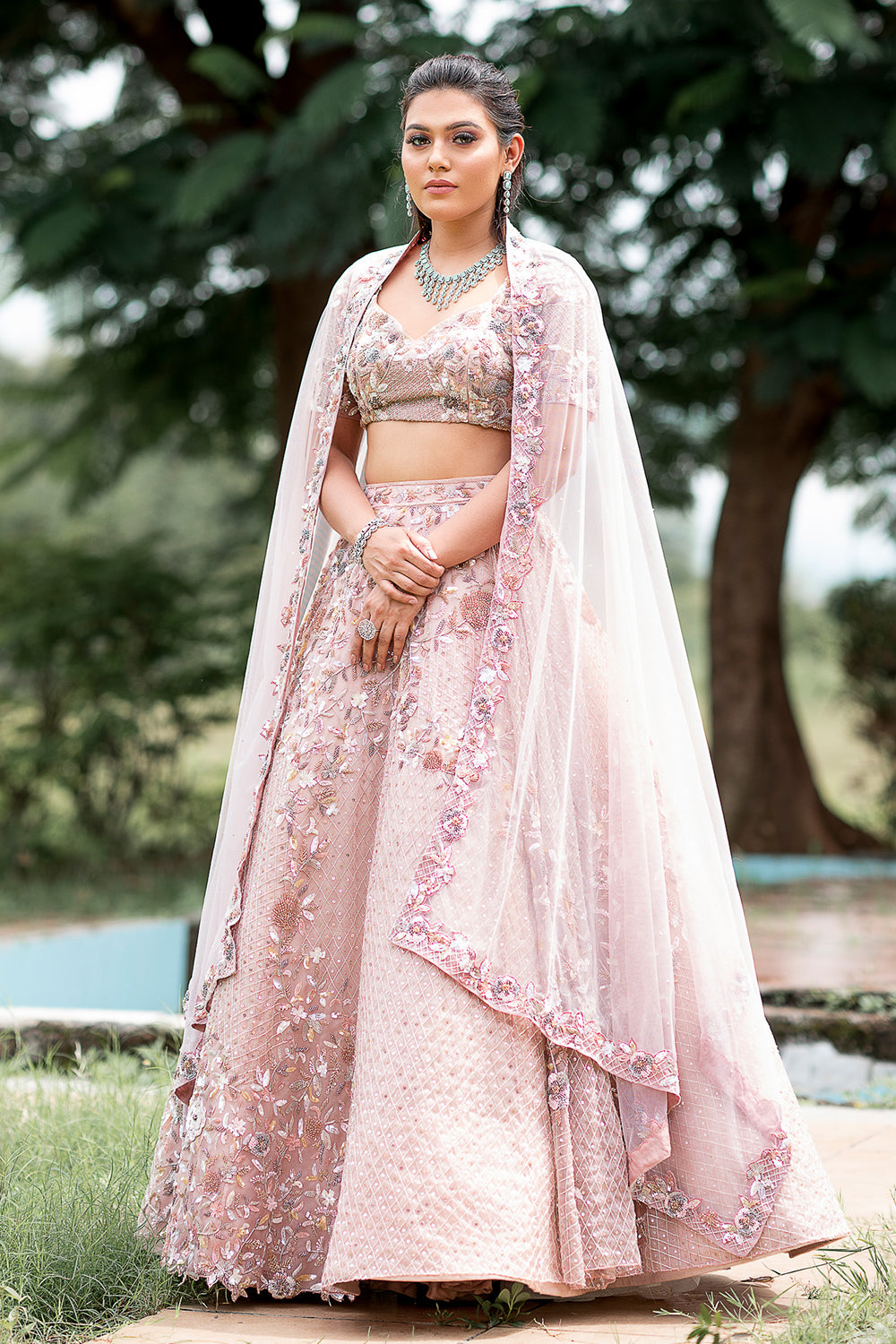 ROSEGOLD ELLITE LEHENGA SET (6988545851575)