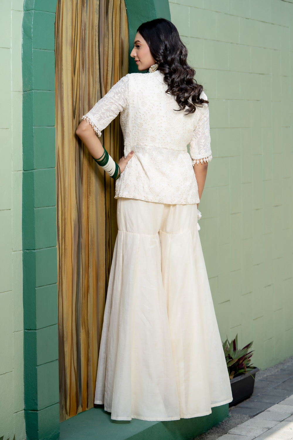 OFF-WHITE PEARL SHARARA SET (7717673959670)