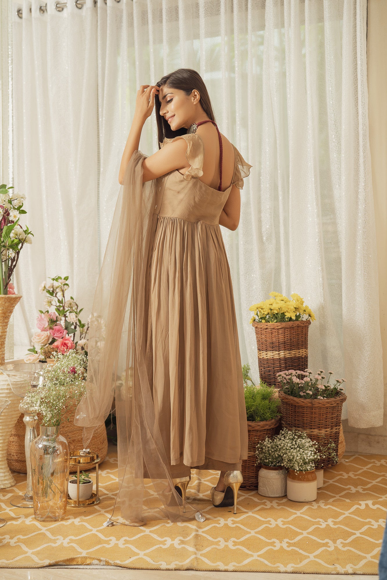 DUSTY BROWN DEER KURTA SET (6927058600119)