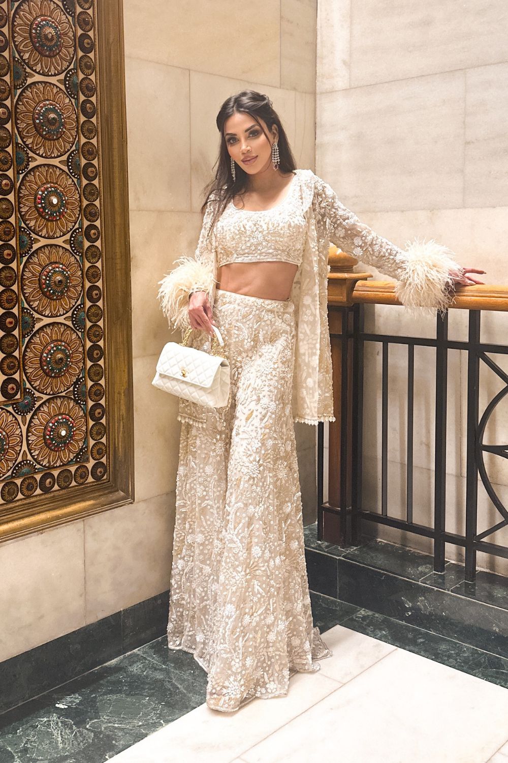 Ankita Rai in Ivory Jacket Set