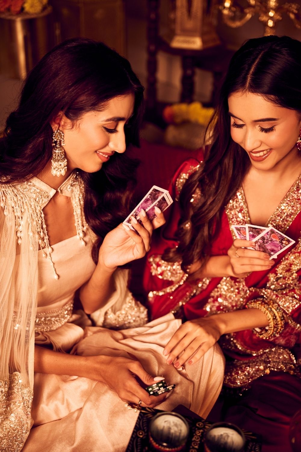 Swan Song Ivory Crepe Embellished Cutdana Gown with Cape