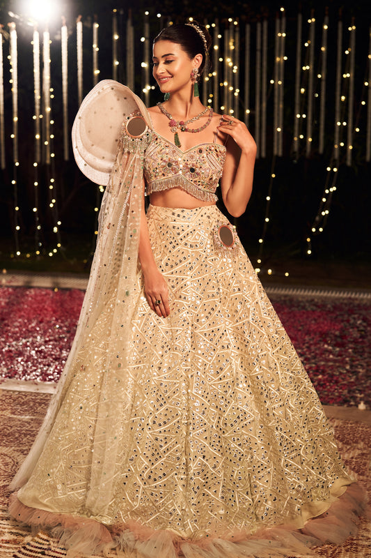 MIRROR MULTICOLORED FLAP LEHENGA (8154969538806)