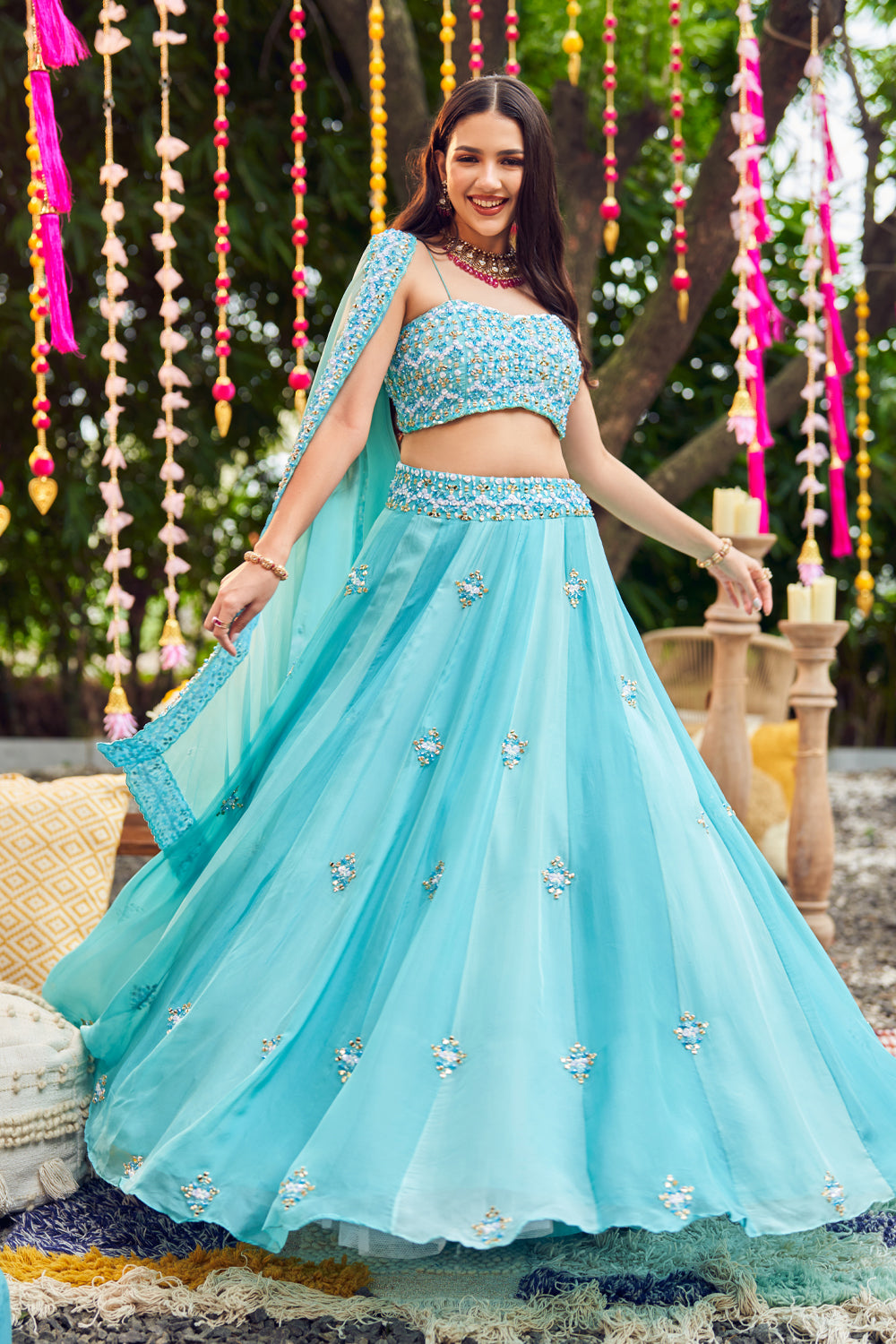Charming Blues Lehenga