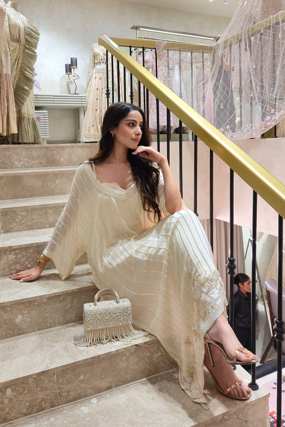 Soumya Chawla in Ivory Kaftan Set
