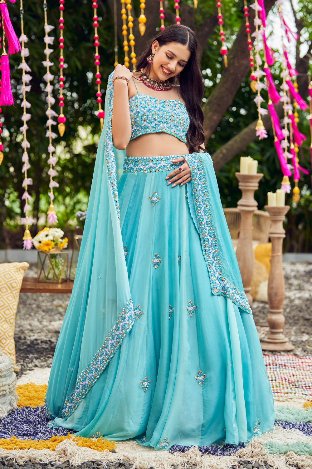 Charming Blues Lehenga