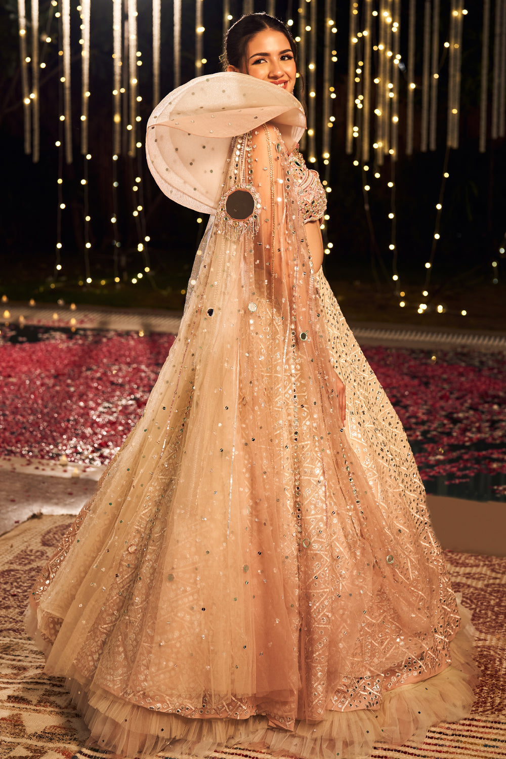 MIRROR MULTICOLORED FLAP LEHENGA (8154801897718)