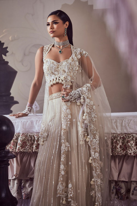 Gouri Kumar in Ivory Sharara Set