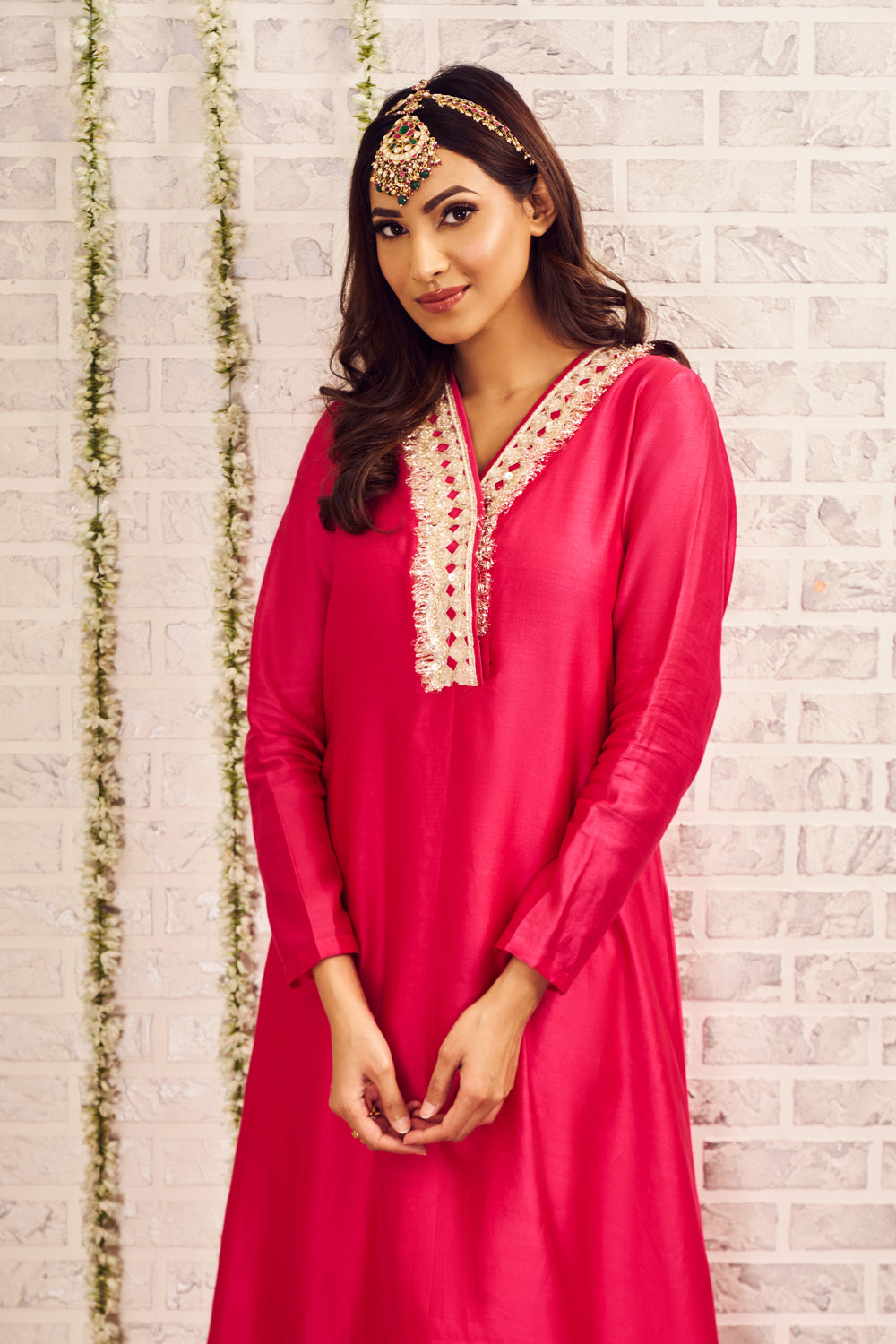 Shagna Di Nazakat Chanderi Kurti with Pants Set