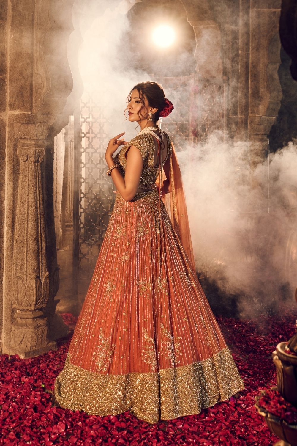 Noor Jahan Net Lining Shantoon Bridal Lehenga Set