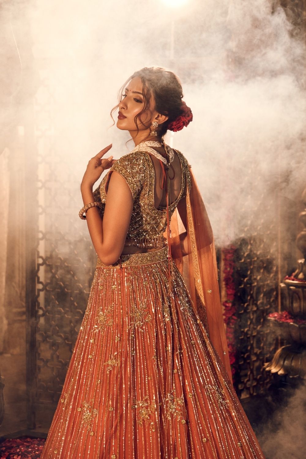 Noor Jahan Net Lining Shantoon Bridal Lehenga Set