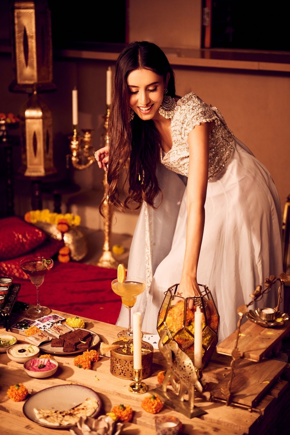 Ivory Song Lilac Georgette Kora Embellished Anarkali with Dupatta