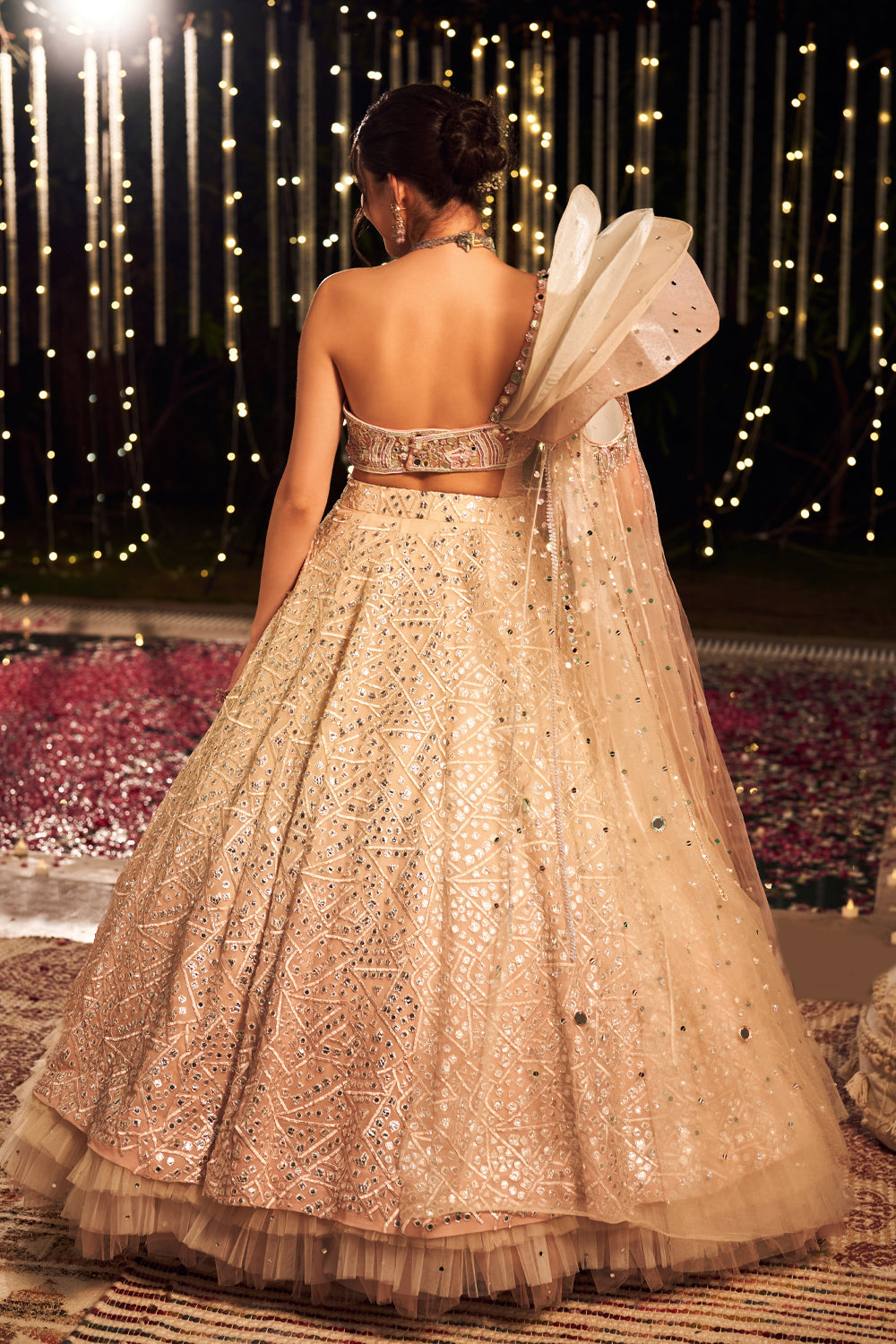 MIRROR MULTICOLORED FLAP LEHENGA (8154801897718)