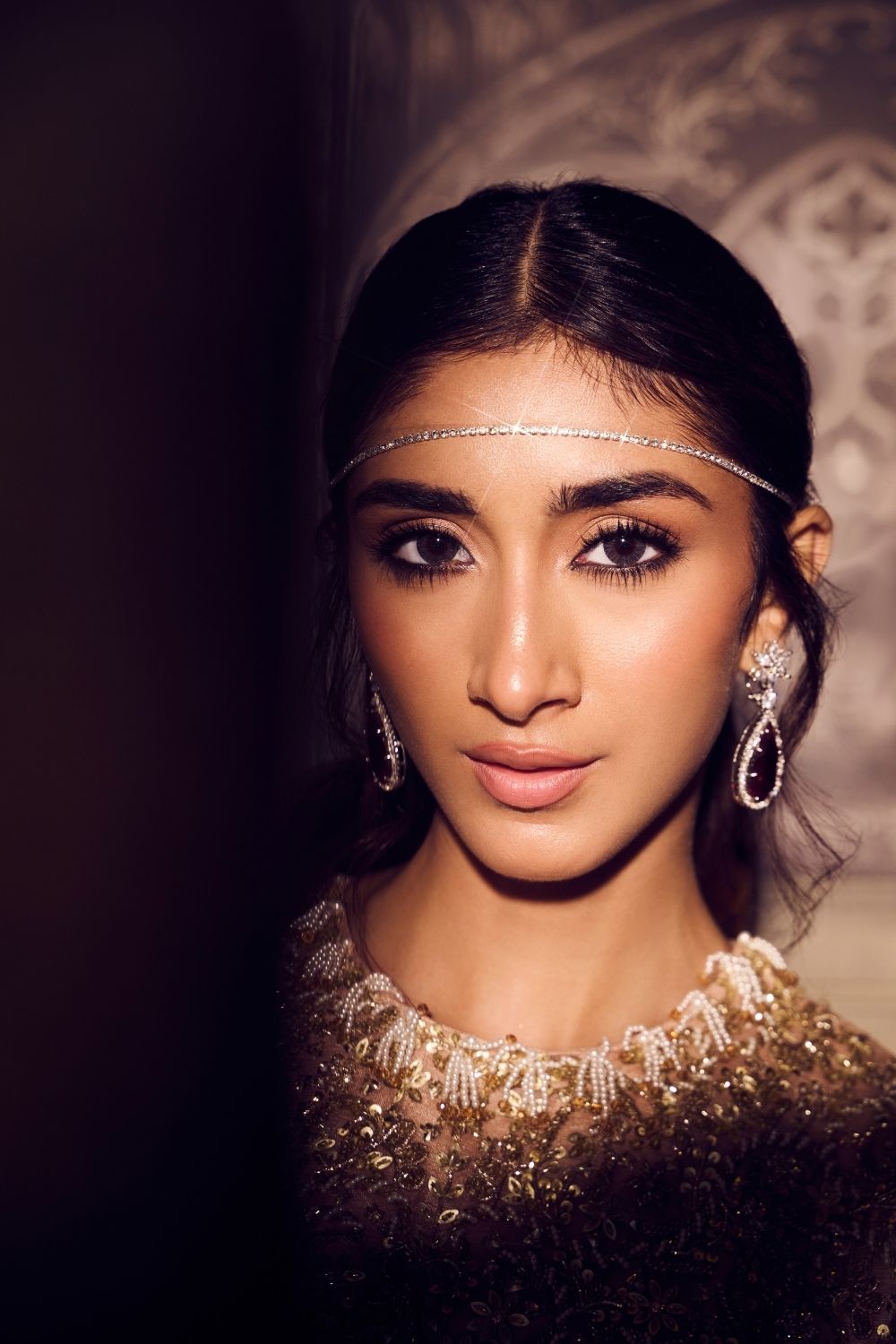 Calypso Golden Net Bridal Lehenga Set