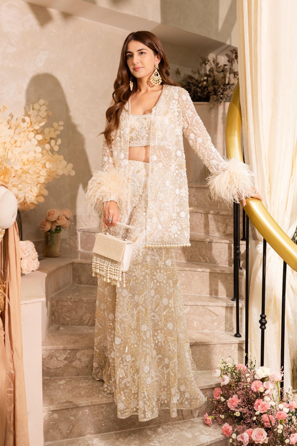 Meher Taluja in Ivory Jacket Set