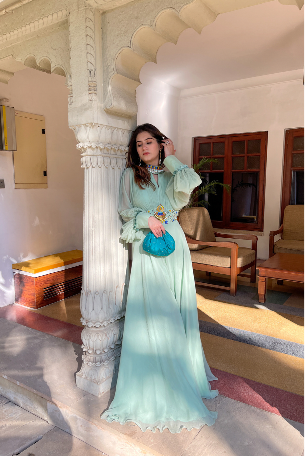 MINT GREEN GATHERED JUMPSUIT (7526954336502)