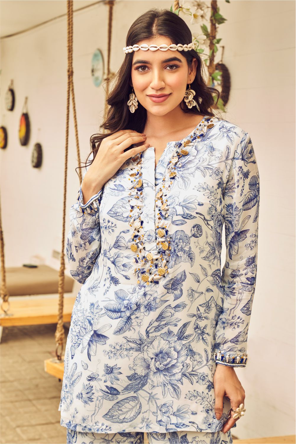 Boho Floral Printed Co-ord Set (8007391936758)