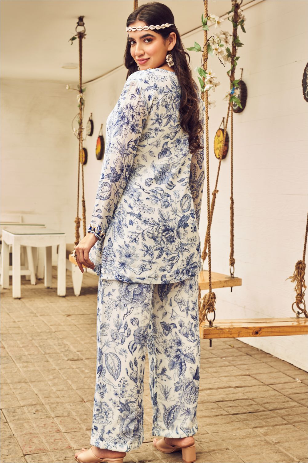 Boho Floral Printed Co-ord Set (8007391936758)