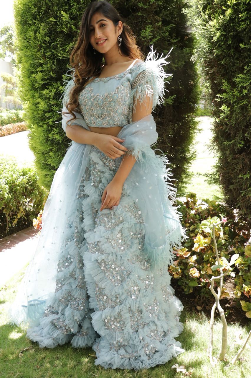 DANCE THE NIGHT AWAY STARRY FEATHERED LEHENGA (6758153945266) (7535584739574)