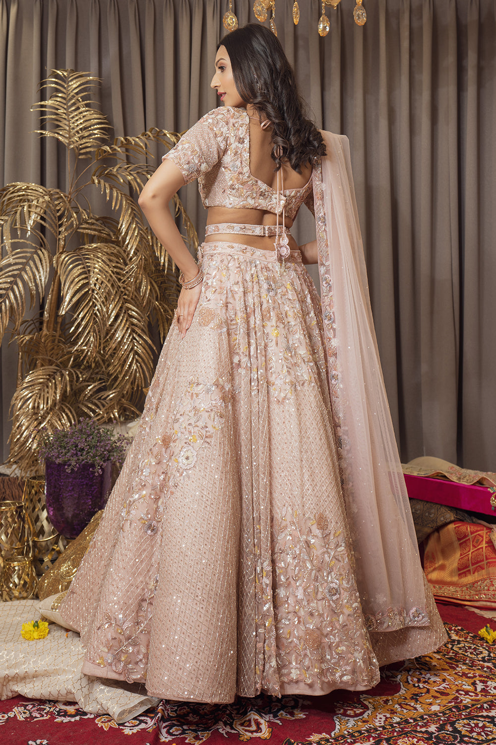 ROSEGOLD ELLITE LEHENGA SET (6988545851575)