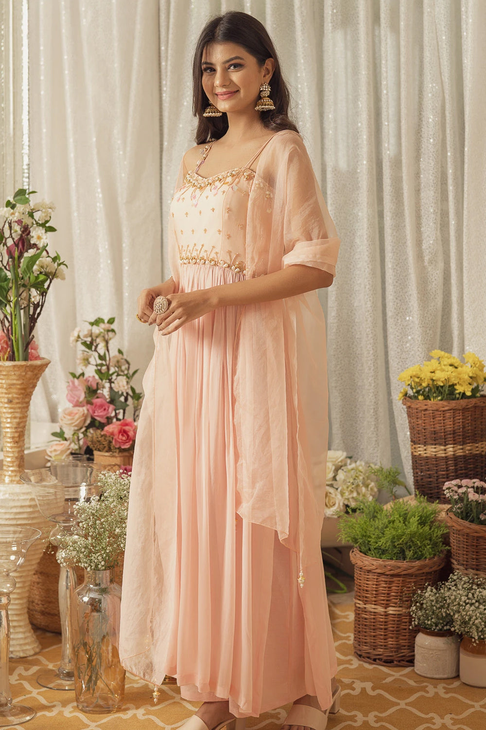 PINK MULTICOLORED KURTA SET (6926661681335)