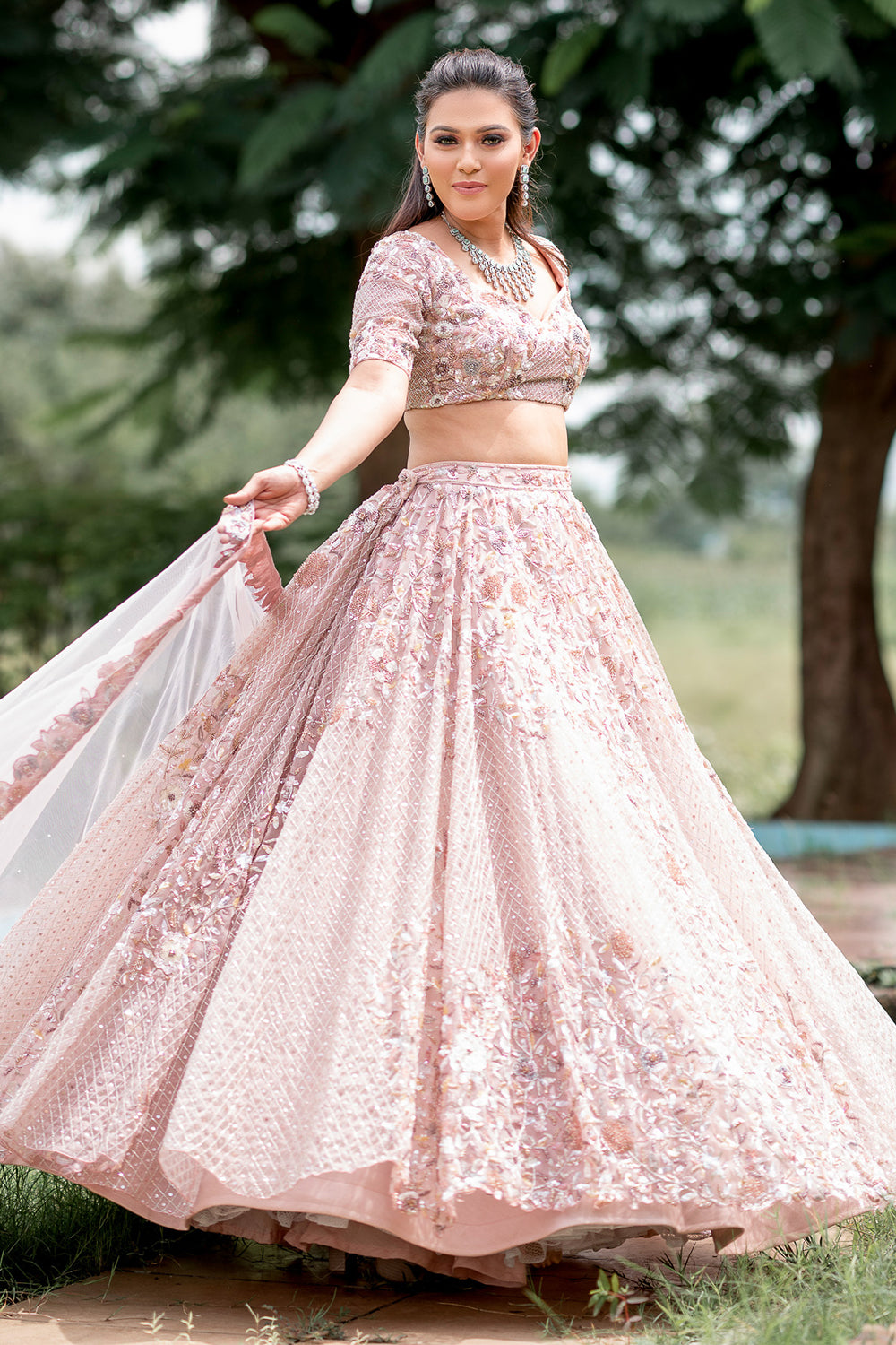 ROSEGOLD ELLITE LEHENGA SET (6988545851575)
