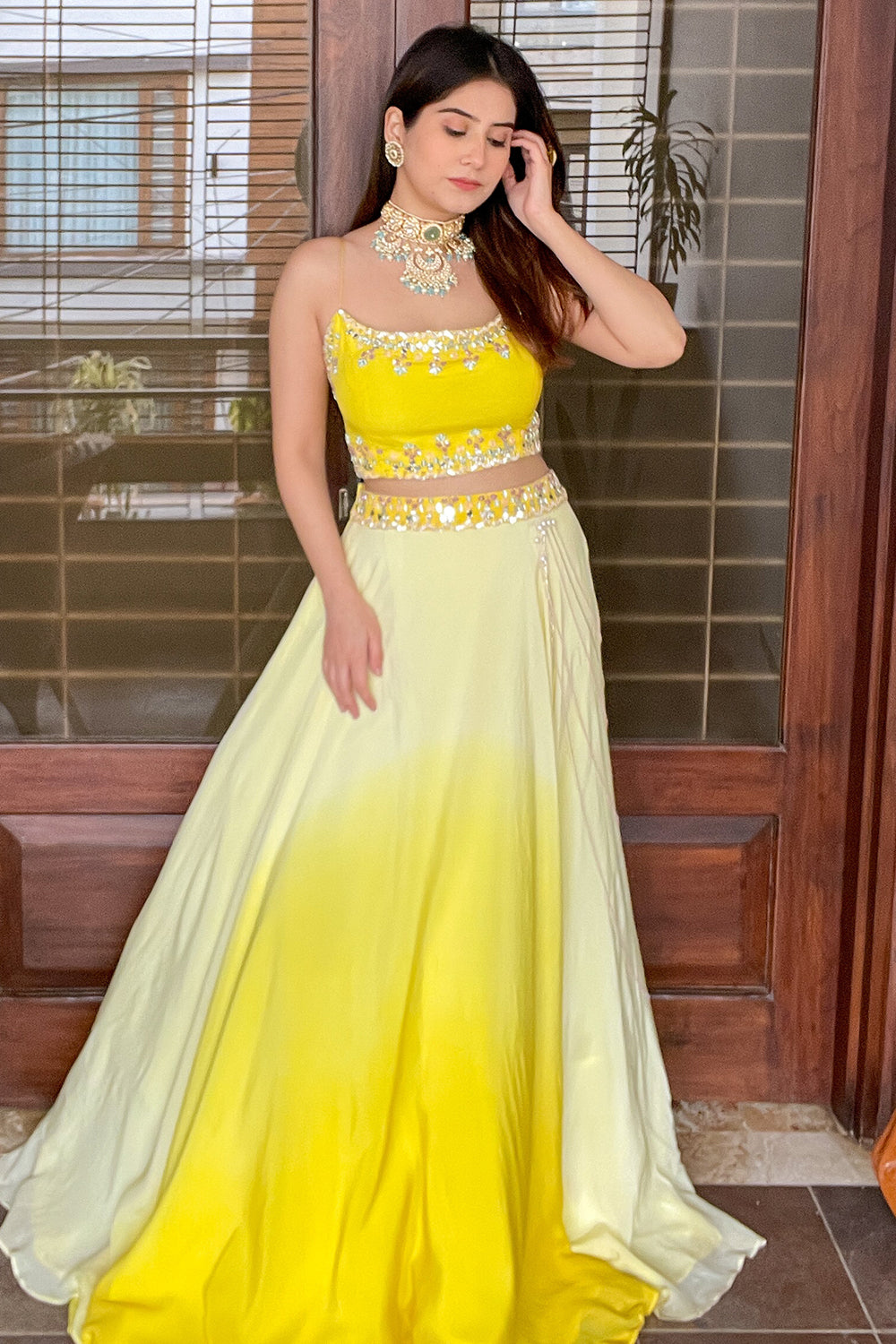 YELLOW OMBRE LEHENGA SET (7527249510646)