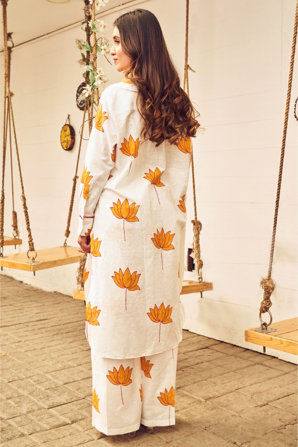 Boho Printed Kurti With Pants (8007393214710)