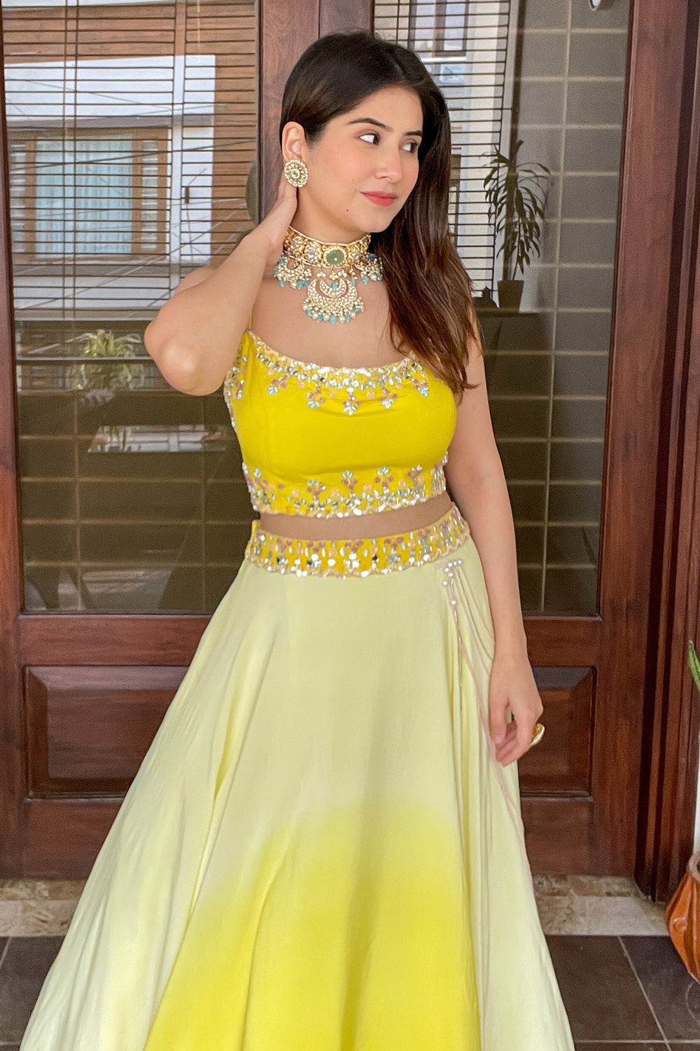 YELLOW OMBRE LEHENGA SET (7527249510646)