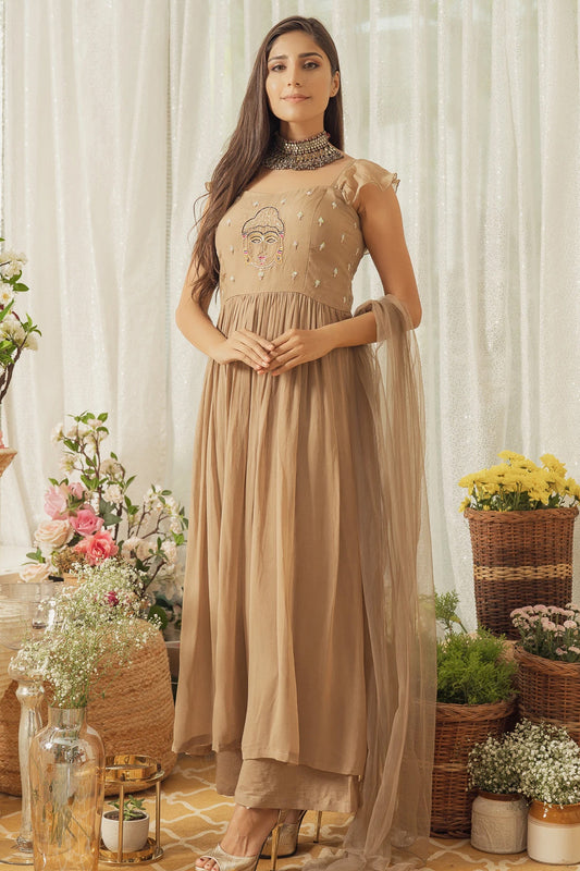 DUSTY BROWN DEER KURTA SET (6927058600119)