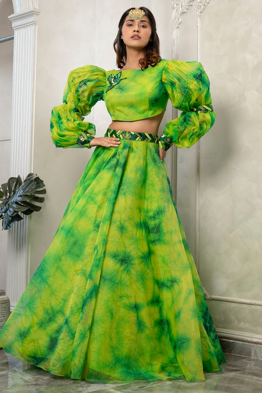 "Tie anf Dye  Ghagra Blause Dupatta" (7454224220406)