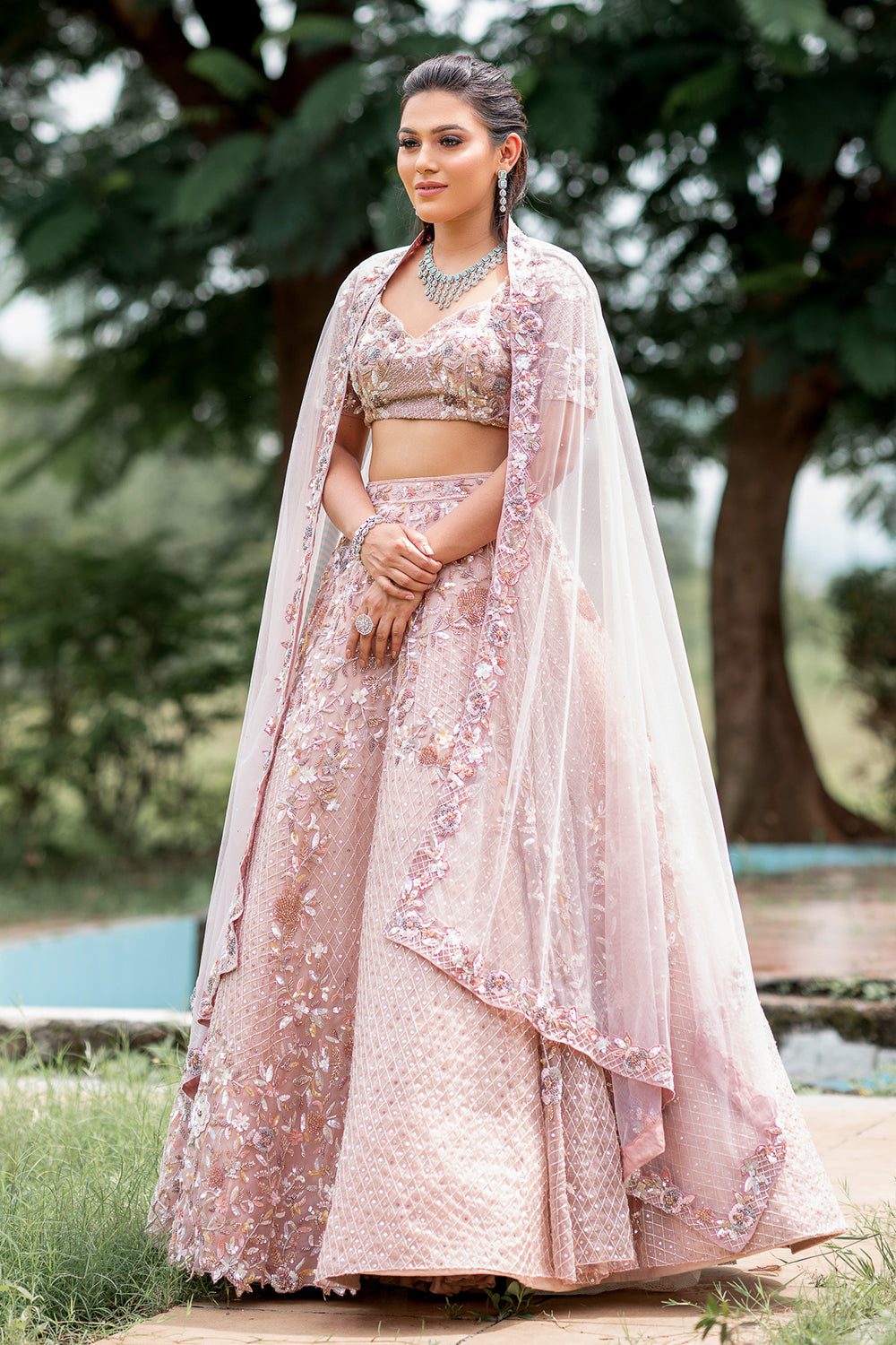 ROSEGOLD ELLITE LEHENGA SET (6988545851575)