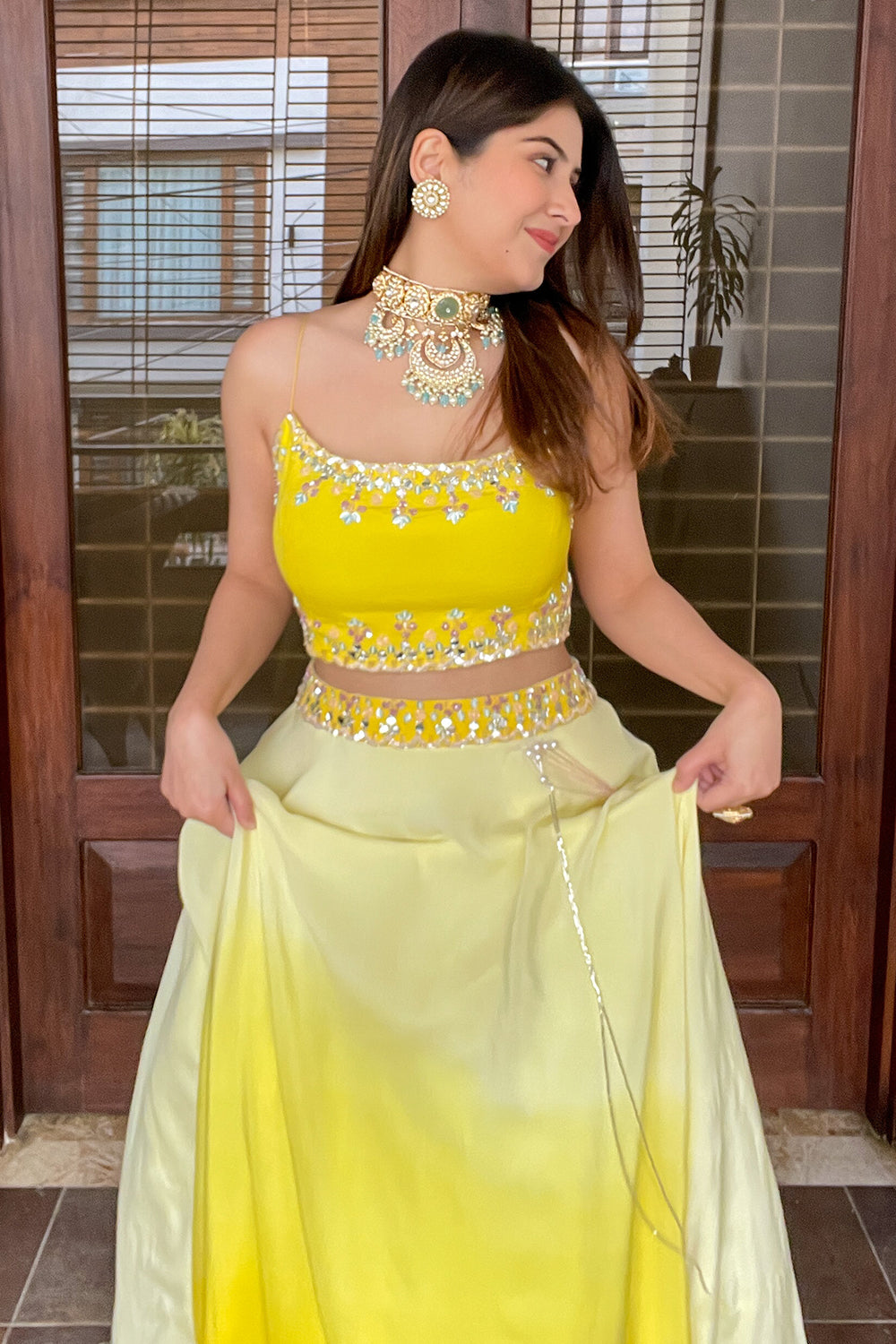 YELLOW OMBRE LEHENGA SET (7527249510646)