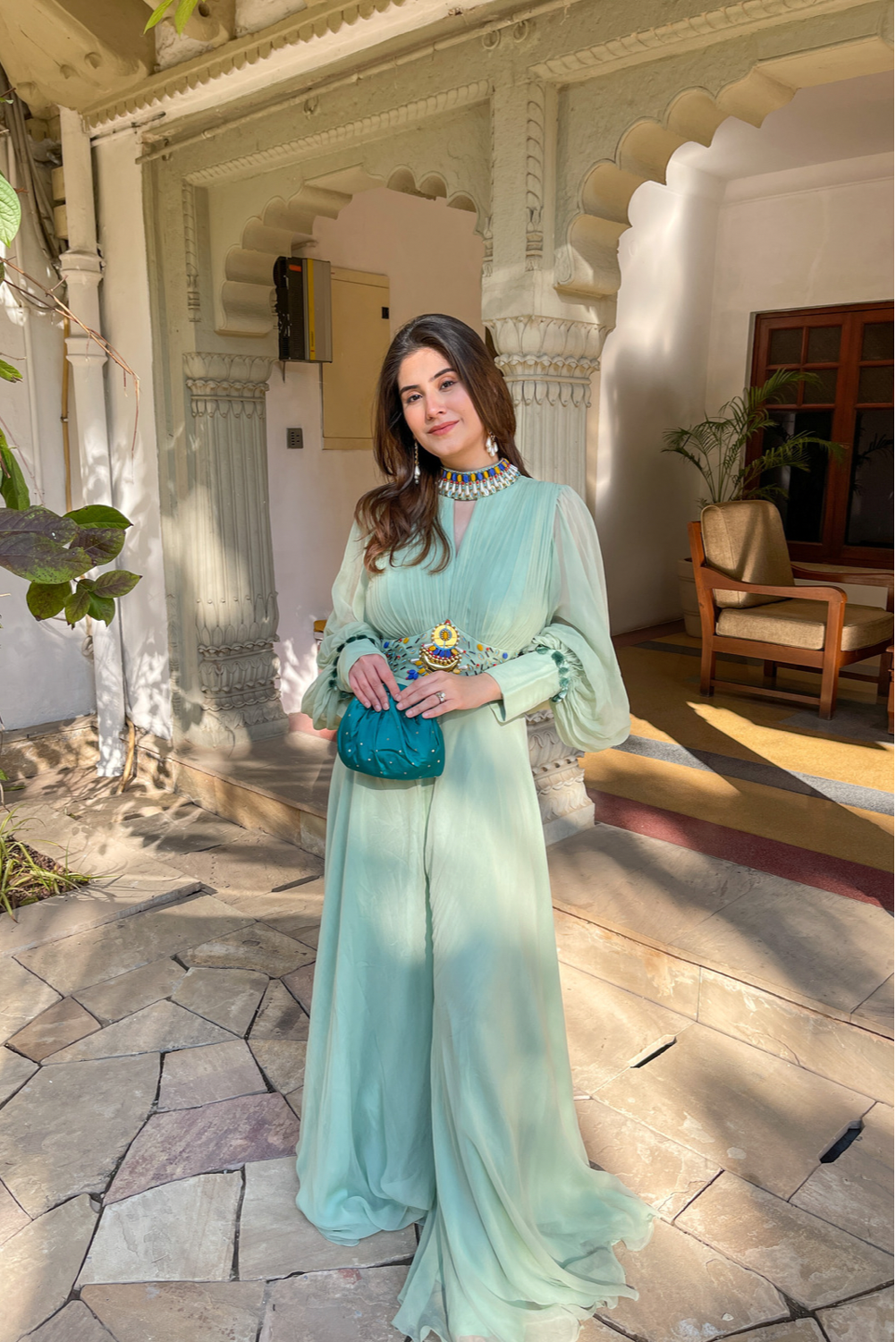 MINT GREEN GATHERED JUMPSUIT (7526954336502)