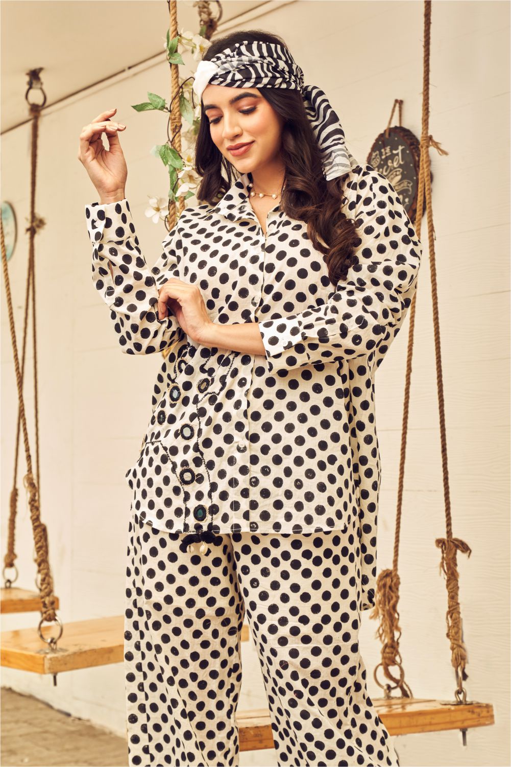 Boho Polka Dot Co-ord Set (8007391609078)