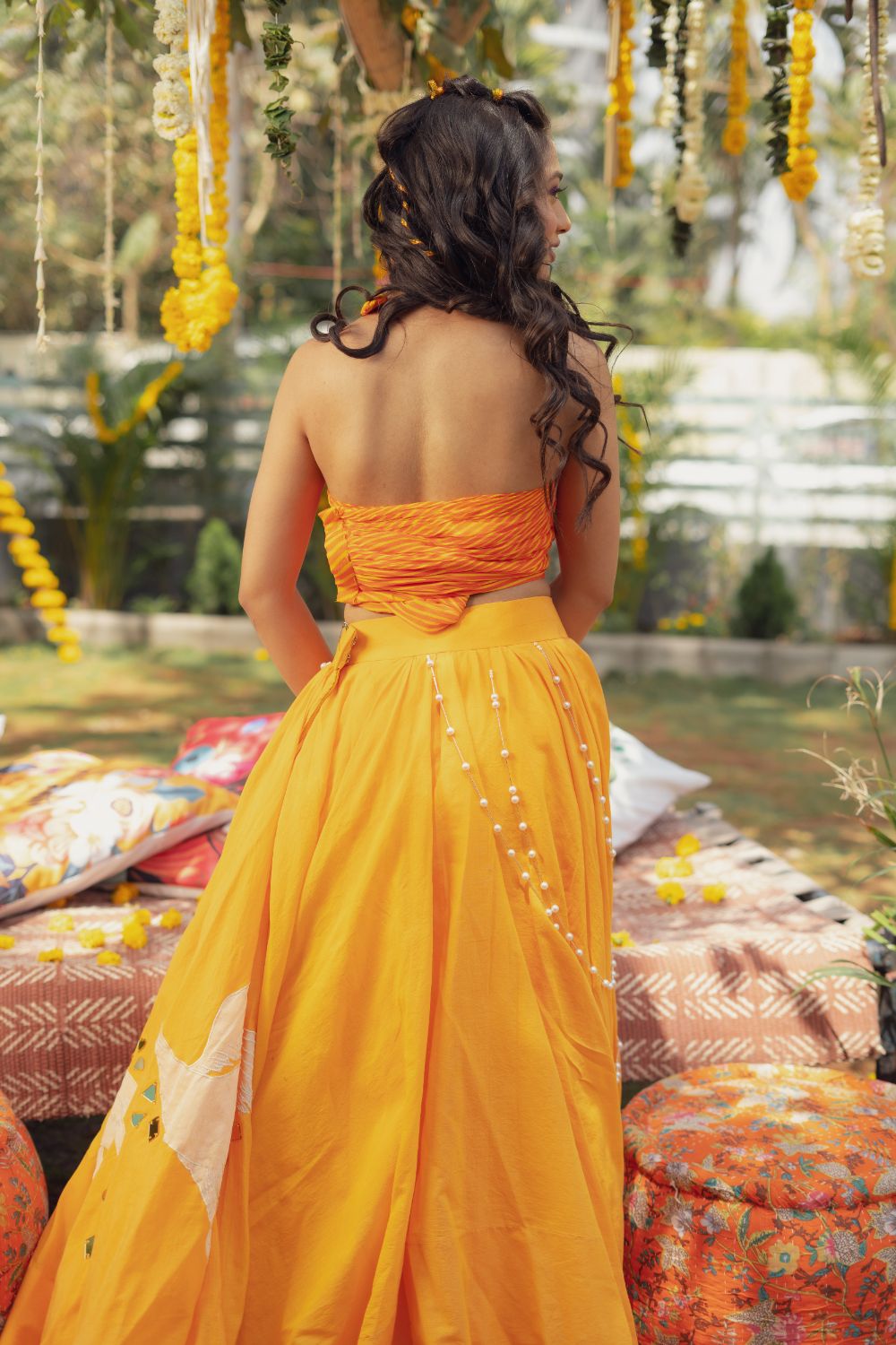 KESARIYA LEHANGA CROP TOP (6655513198775)