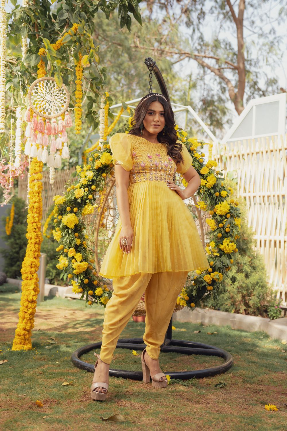 GOLDEN LILY PEPLUM SET (6655664029879)