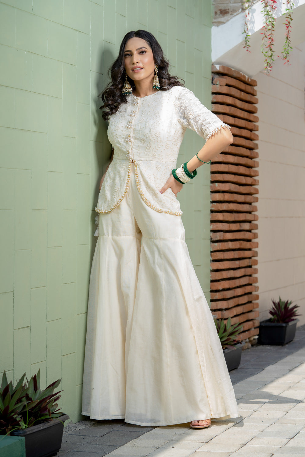 OFF-WHITE PEARL SHARARA SET (7717673959670)