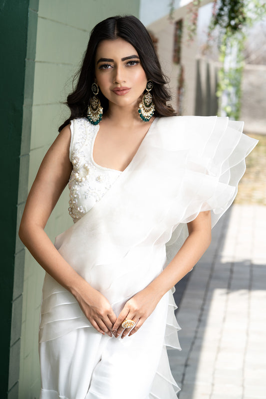 IVORY PEARL EMBELLISHED DRAPE SHARARA SET (7717680414966)