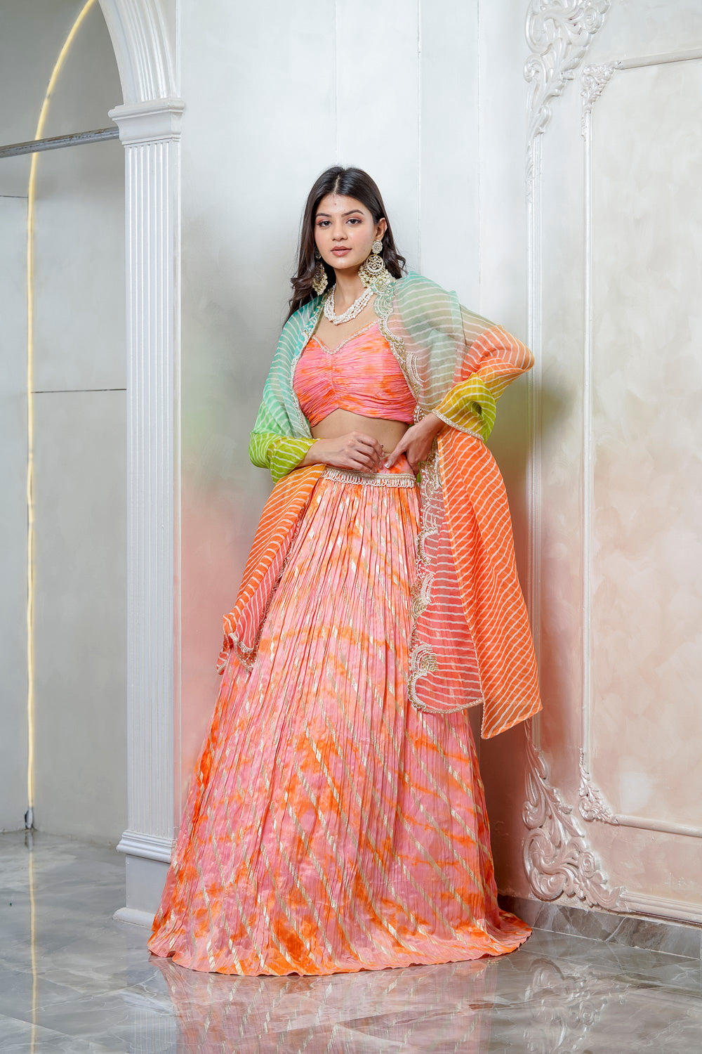 Deep Pink and Orange Lehenga Choli for Women Indian Wedding Wear Bridal  Party Wear Lehenga Sangeet Mahendi Function Reception Wear Lehengas - Etsy