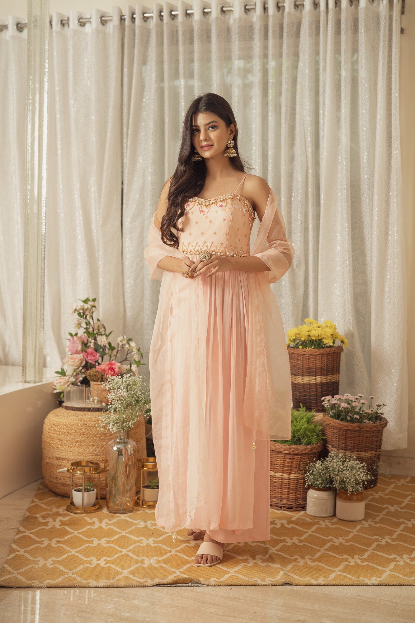 PINK MULTICOLORED KURTA SET (6926661681335)