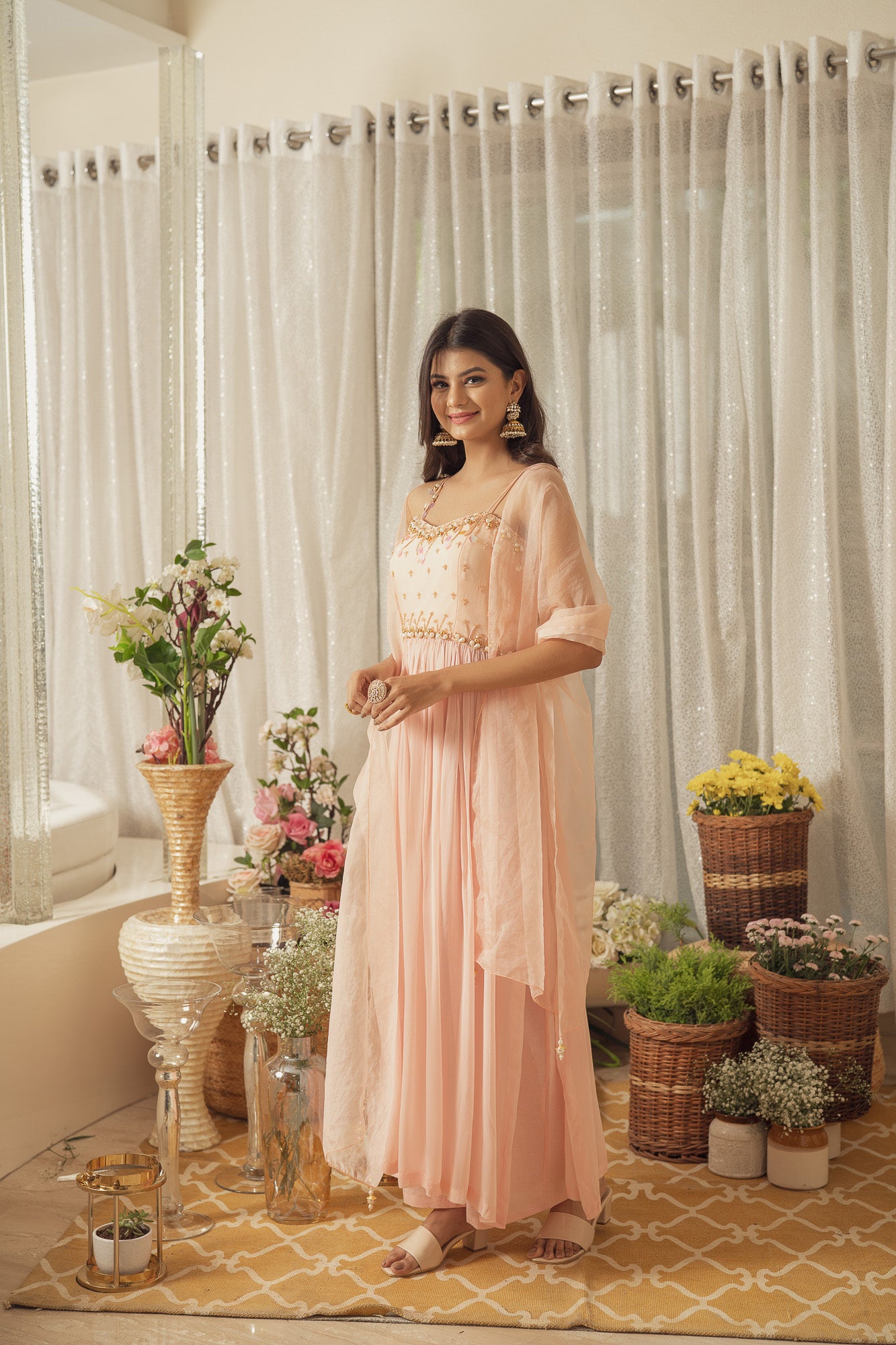 PINK MULTICOLORED KURTA SET (6926661681335)