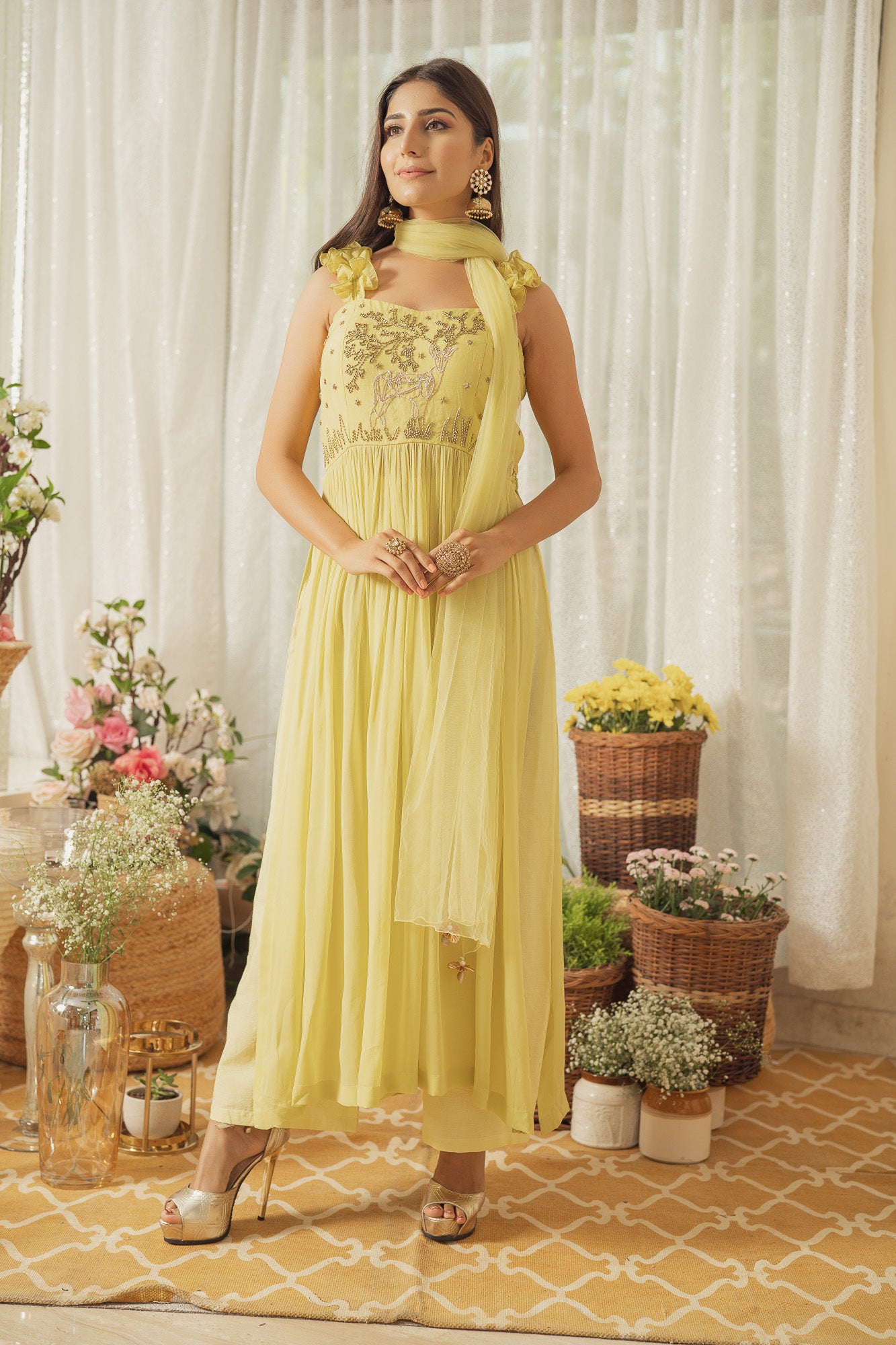 YELLOW DEER KURTA SET (6926683209911)