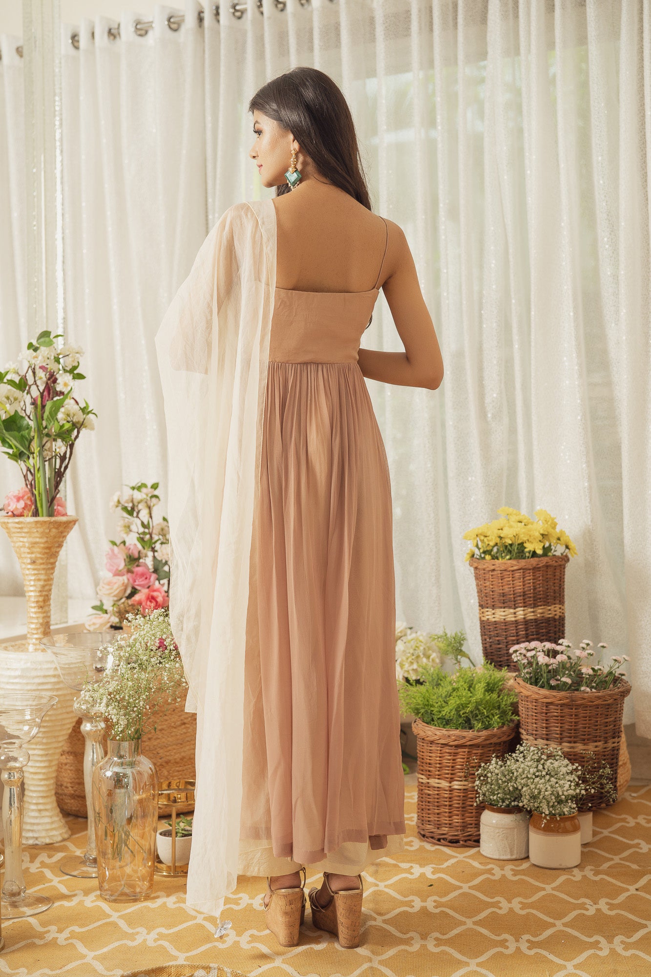 ROSE GOLD DEER KURTA SET (6927055585463)