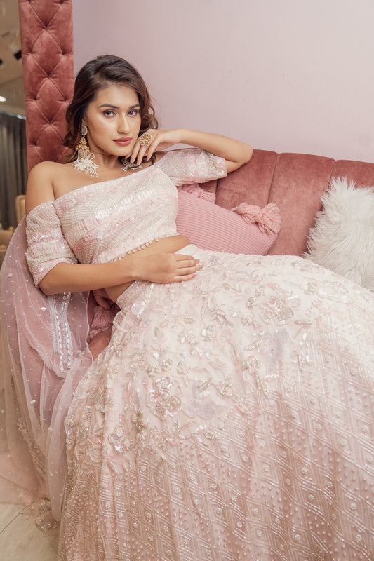 BLUSH PINK BRIDAL LEHENGA SET (6851369500855)