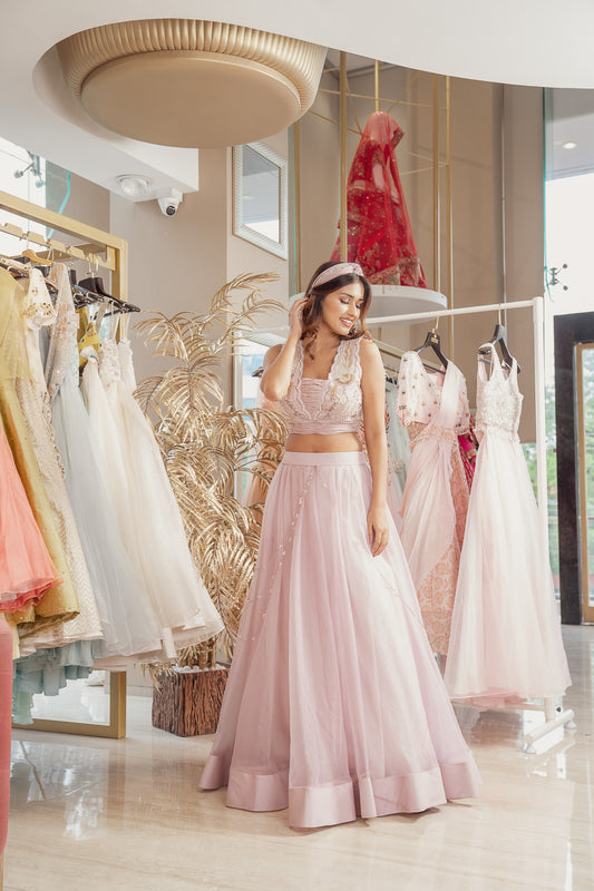 Lilac Lehenga Set (6851348365495)