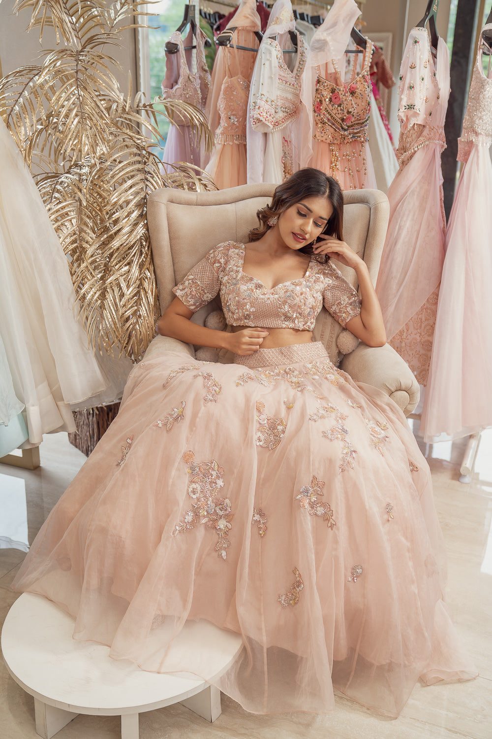 Mauve Patched Lehenga Set (6851337519287)