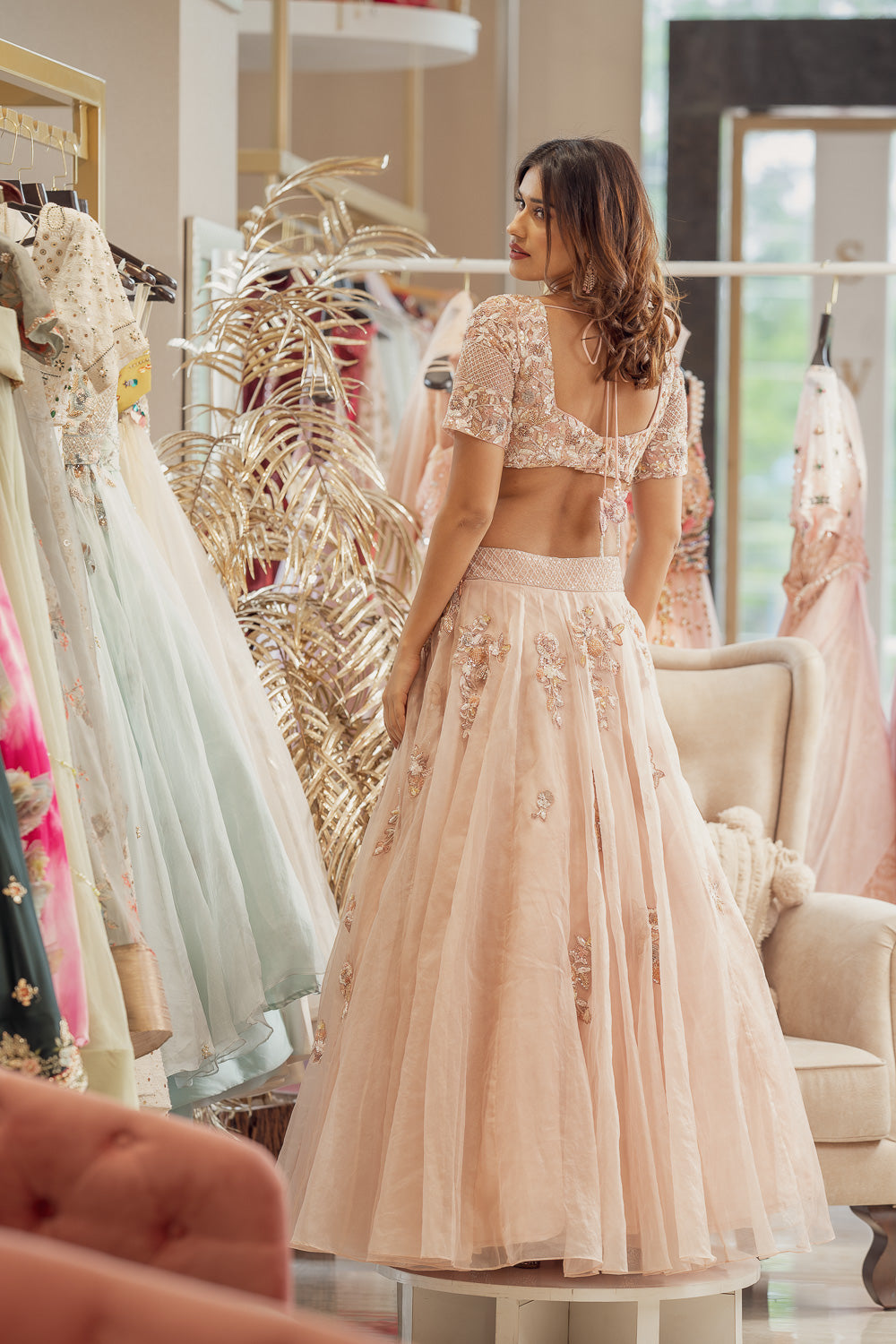 Mauve Patched Lehenga Set (6851337519287)