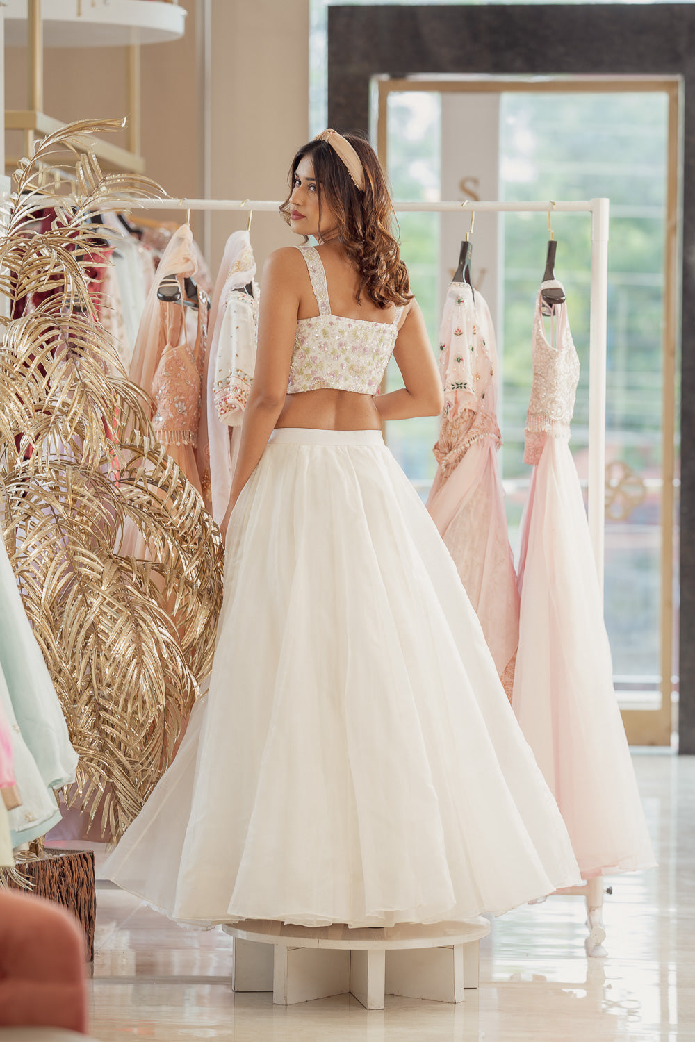 Off White Kora Lehenga Set (6851334963383)